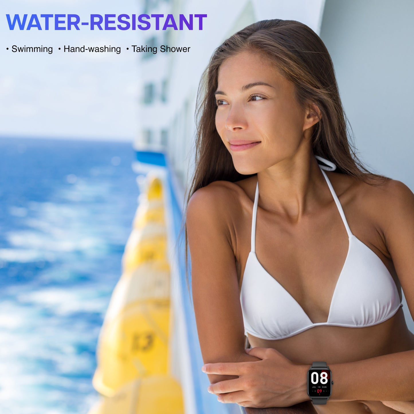 Smart Watch, Bluetooth Text Call, 1.8"" Display, 14 Days Battery, Health Fitness, Iphone & Android