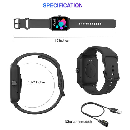 Smart Watch, Bluetooth Text Call, 1.8"" Display, 14 Days Battery, Health Fitness, Iphone & Android