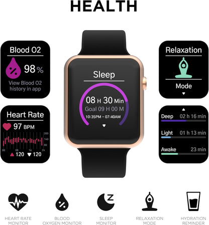 Air 4 Smartwatch - Fitness Tracker, Heart Rate Monitor, Customizable Watch Face - Activity and Calorie Tracker - 100+ Sports Modes - Bluetooth Connectivity
