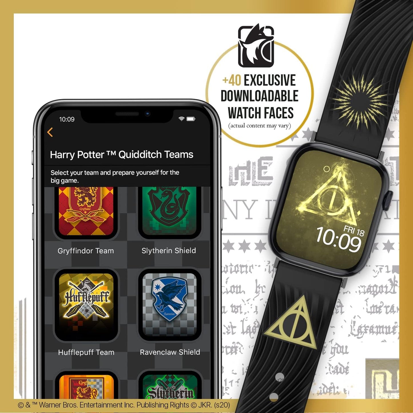 Harry Potter Smartwatch Band – Officially Licensed, Compatible with Every Size & Series of Apple Watch (Watch Not Included)