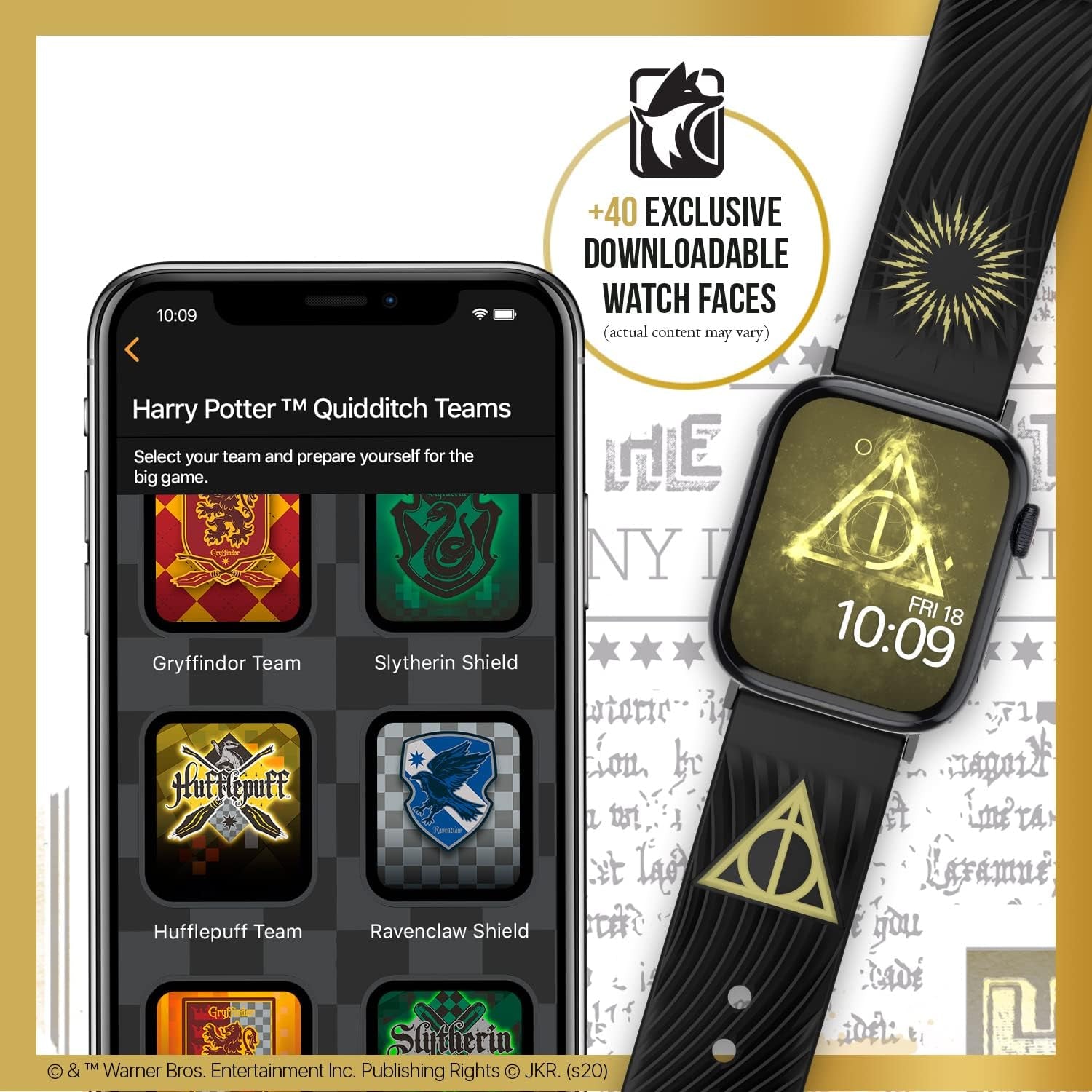 Harry Potter Smartwatch Band – Officially Licensed, Compatible with Every Size & Series of Apple Watch (Watch Not Included)