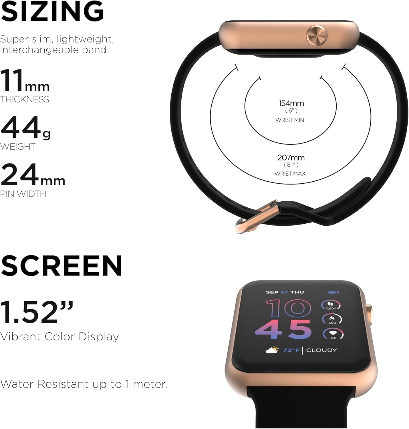 Air 4 Smartwatch - Fitness Tracker, Heart Rate Monitor, Customizable Watch Face - Activity and Calorie Tracker - 100+ Sports Modes - Bluetooth Connectivity