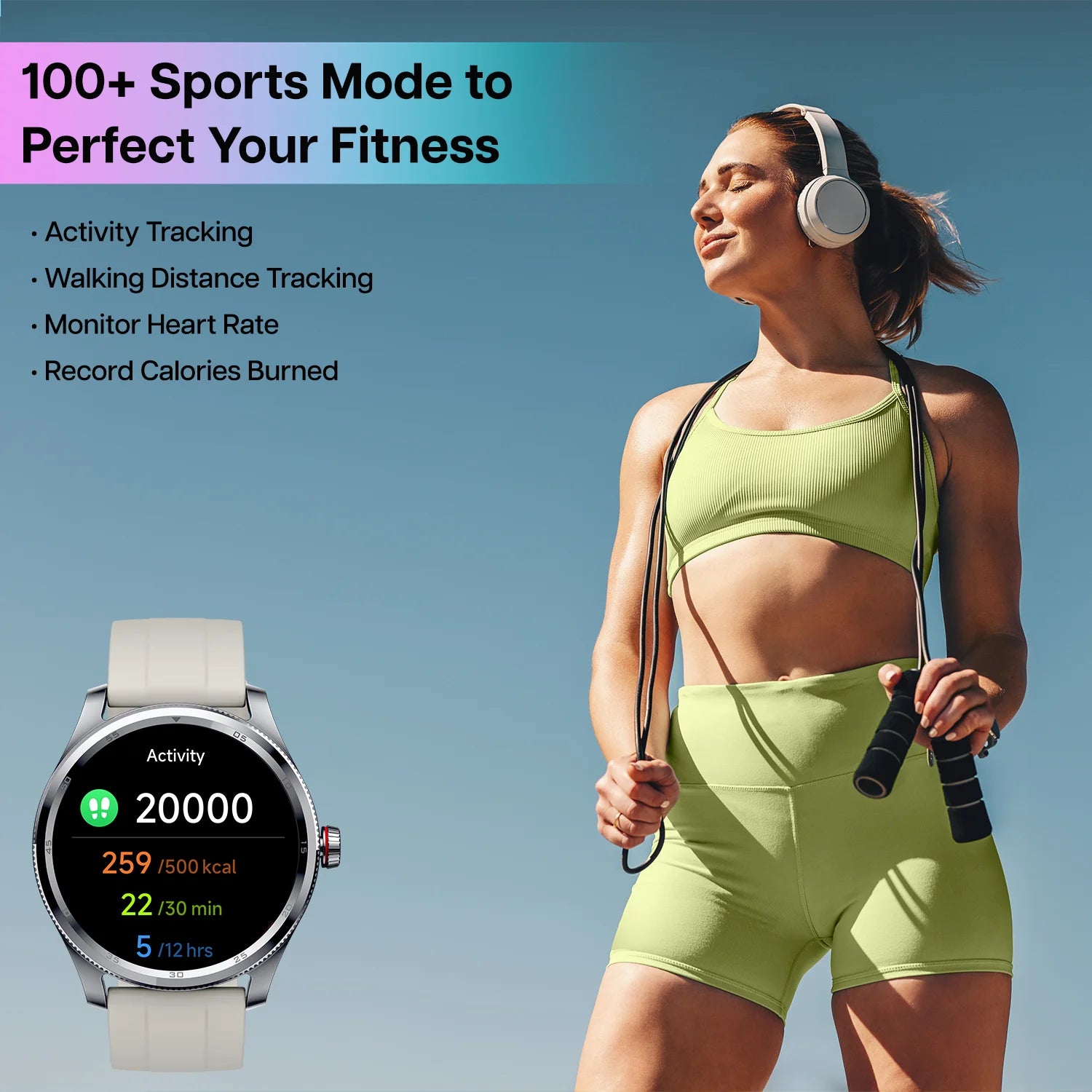 Smart Watch for Iphone & Android, 1.39" round Touchscreen, Bluetooth Calling and Texts Notification, Fitness Tracker with over 100 Sport Modes, IP68 Waterproof - Cream