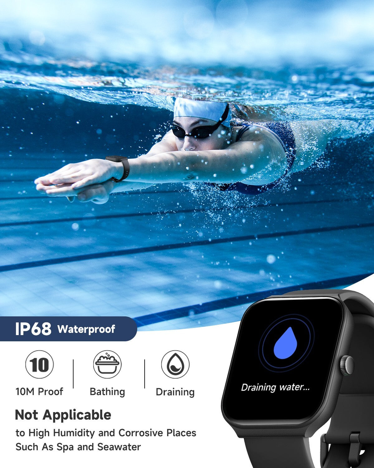 2025 Smart Watch for Men/Women, Waterproof Smartwatch Bluetooth Iphone Android