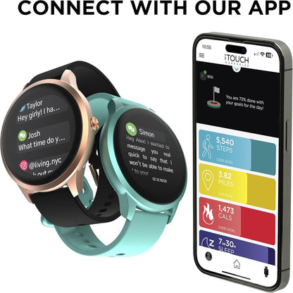 Sport 4 Smartwatch - Fitness Tracker, Heart Rate Monitor, Customizable Watch Face - Activity and Calorie Tracker - 100+ Sports Modes - Bluetooth Connectivity