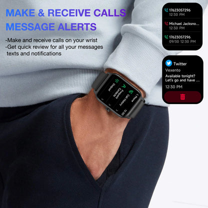 Smart Watch, Bluetooth Text Call, 1.8"" Display, 14 Days Battery, Health Fitness, Iphone & Android