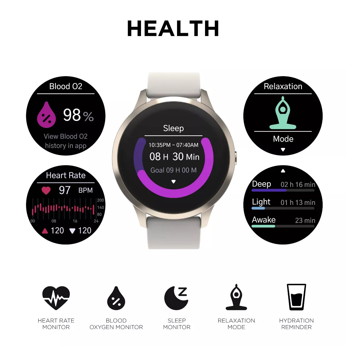 Itouch Sport 4 Smartwatch - Titanium