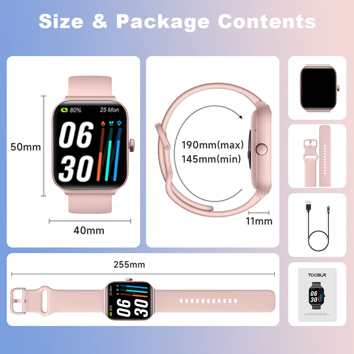 2025 Smart Watch for Men/Women, Waterproof Smartwatch Bluetooth Iphone Android