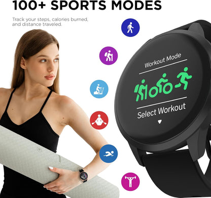 Sport 4 Smartwatch - Fitness Tracker, Heart Rate Monitor, Customizable Watch Face - Activity and Calorie Tracker - 100+ Sports Modes - Bluetooth Connectivity