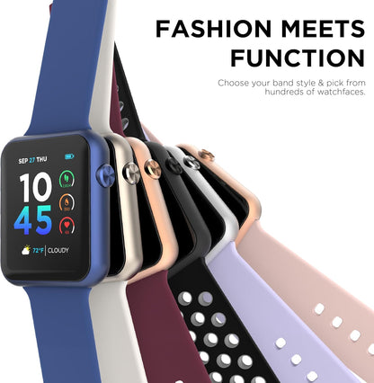 Air 4 Smartwatch - Fitness Tracker, Heart Rate Monitor, Customizable Watch Face - Activity and Calorie Tracker - 100+ Sports Modes - Bluetooth Connectivity