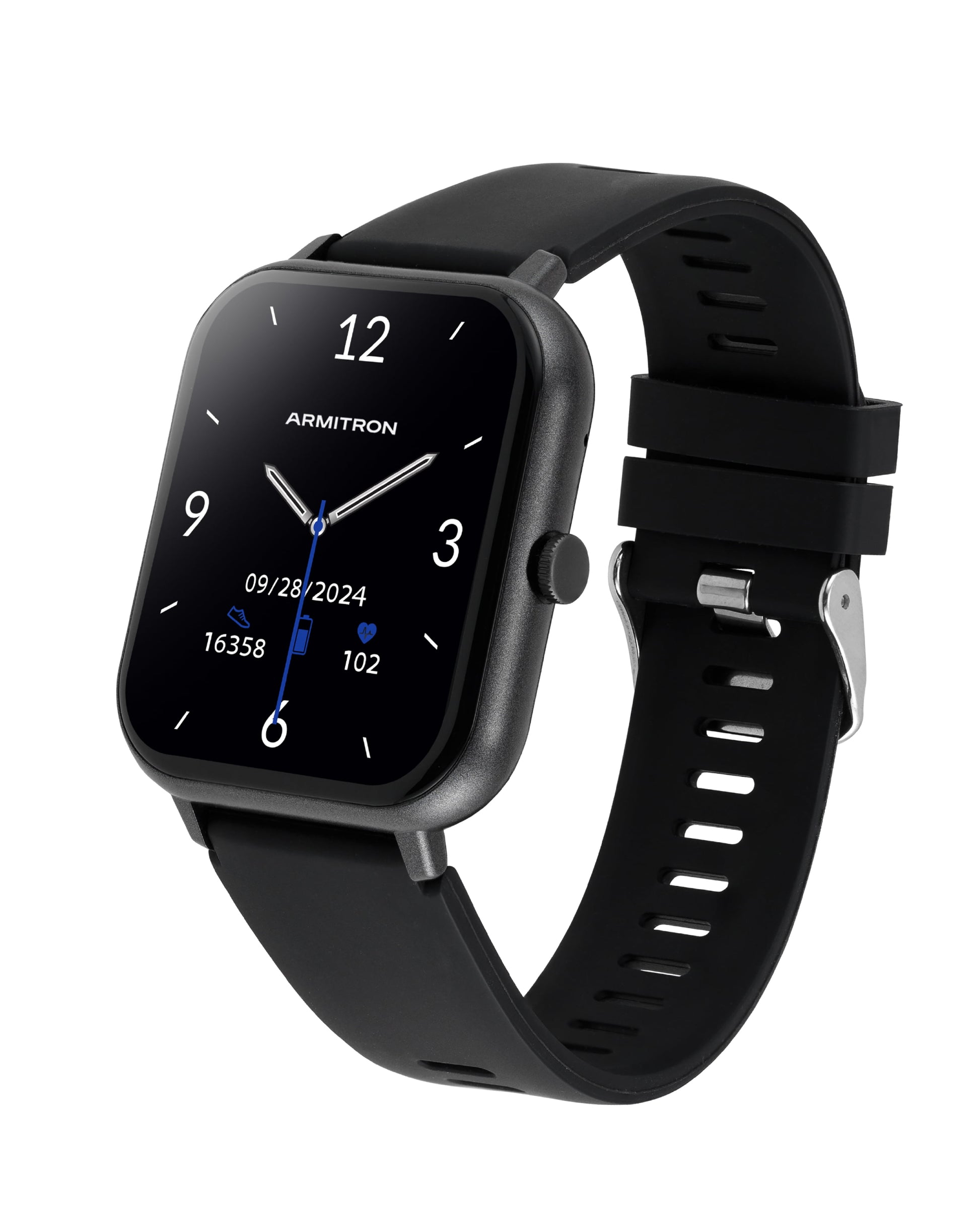 Eclipse Adult 45Mm W/Voice Assistant & Backlight Smart Watch W/Charging Cable & Watch Band, Black