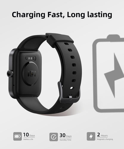 RERE ASW1 Smart Watch with Alexa Built-In,1.69 Inch Fitness Tracker with 20 Sport Modes, Heart Rate, Blood Oxygen, Sleep Monitor, 5ATM Waterproof, 10 Day Battery Life, Fit for Ios and Android, Pink